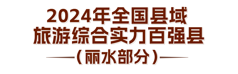 全國百強，遂昌、縉云、景寧上榜！